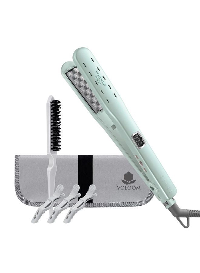 VOLOOM فولوم روتي 3/4 بوصة مكواة شعر سيراميك احترافية لتكثيف الشعر | حجم شعر يدوم | للشعر القصير أو الرقيق | درجة حرارة قابلة للتعديل | إيقاف تلقائي - Image 1