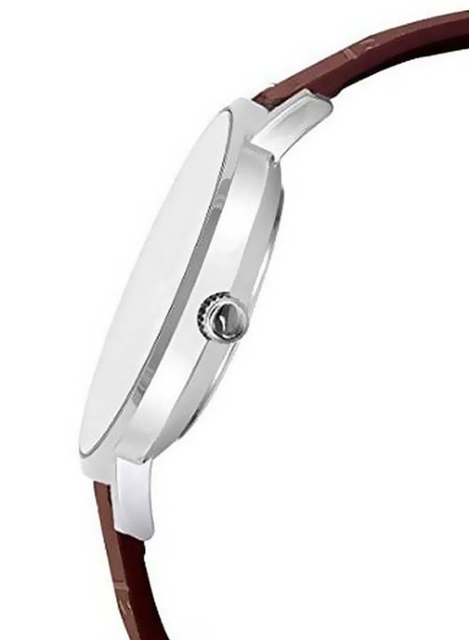 CASIO Men Leather Strap Analog Wrist Watch  MTP-VT01L-7B2 - 40 mm - Brown - Image 4