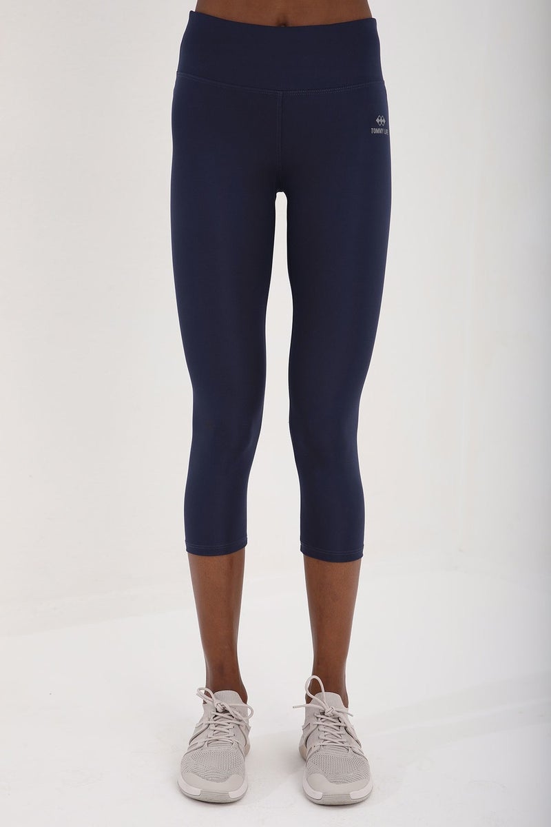 Tommy Life Indigo High Waist Slim Fit Women's Leggings Set with Cross Back Detail - 95283  - Image 5