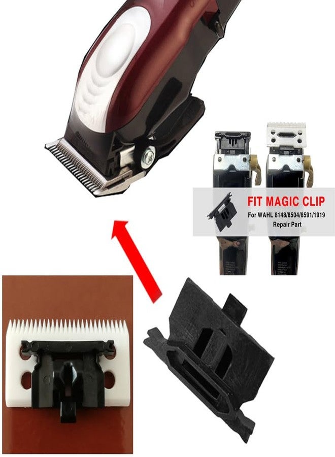 TorSor 4 Pack Hair Clipper Swing Head Replacement Guide Block Plastic Tongue Cam Follower DIY Spring Tension Base Stand Fit for WAHL Magic Clip 8148/8504/8591/1919 Accessories Repair Part - Image 4