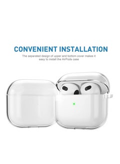 Generic Case Compatible with AirPods 4/4 NC , Soft Silicone Earphone Protective Case Cover with Lanyard, Lightweight, Shockproof - Transparent  - Image 2