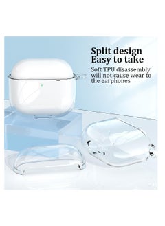 Generic Case Compatible with AirPods 4/4 NC , Soft Silicone Earphone Protective Case Cover with Lanyard, Lightweight, Shockproof - Transparent  - Image 4