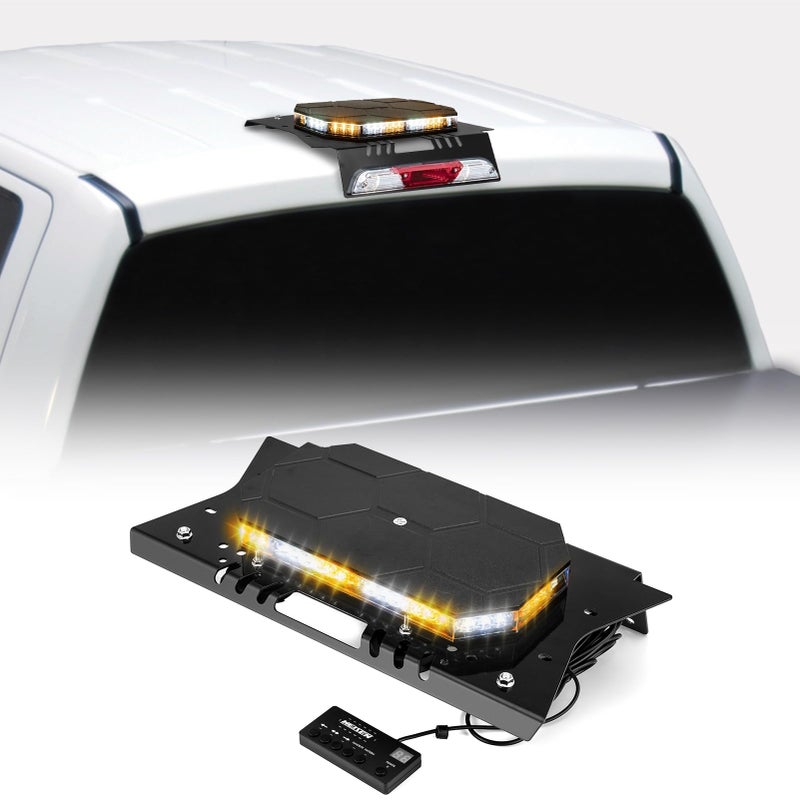 WeiSen No Drill Strobe Light Bar Cab Mount Kit Emergency Light Bar Compatible with Ford F150 20152026 Fit F250 F350 F450 F550 20172026 - Image 3