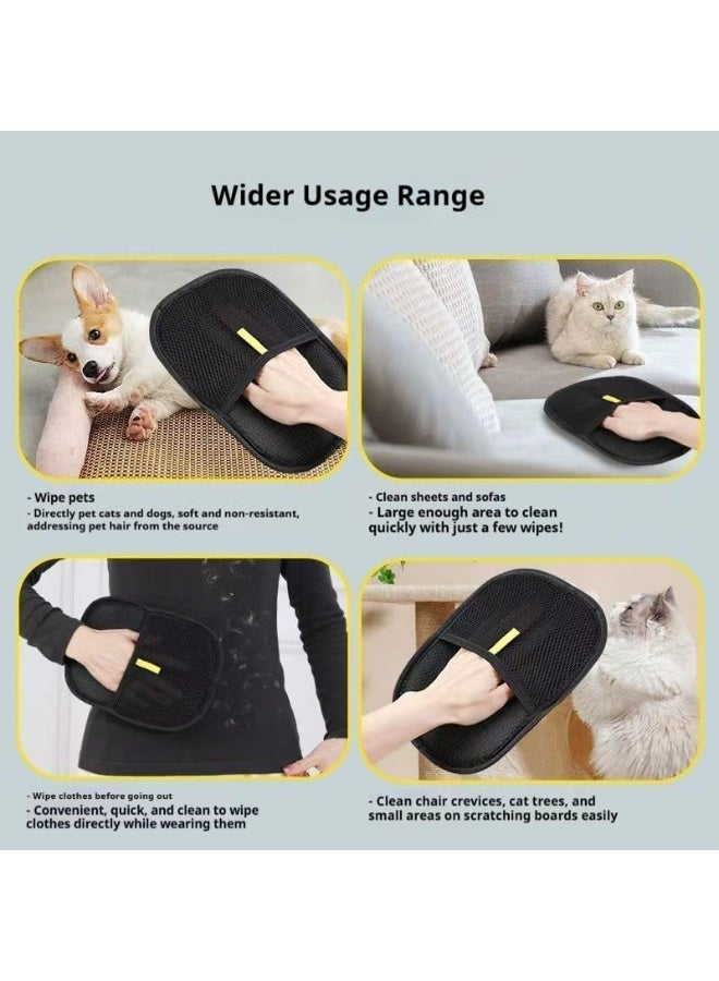 LINJIE Reusable Double-Sided Fixed Hair Removal Gloves - For Pet Grooming - Quick and Safe Furniture Cleaning - Image 3