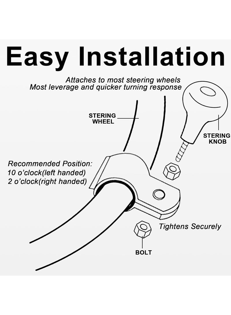 MOB Assistive Steering Knob Car Steering Wheel Spinner Knob Steering Wheel Assistive Ball Power Booster Ball M1232 - Image 5