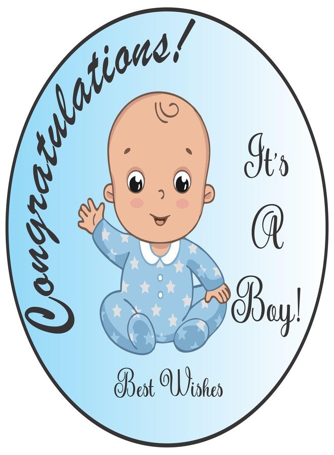 The Thrift Store Its a Boy Baby Stickers for Baby Shower Or Baby Sprinkle Party, Baby Shower Kisses Stickers, Baby Shower Blue Favors, Baby Shower Labels, Baby Shower Gift (56 Large 2.50") - Image 1