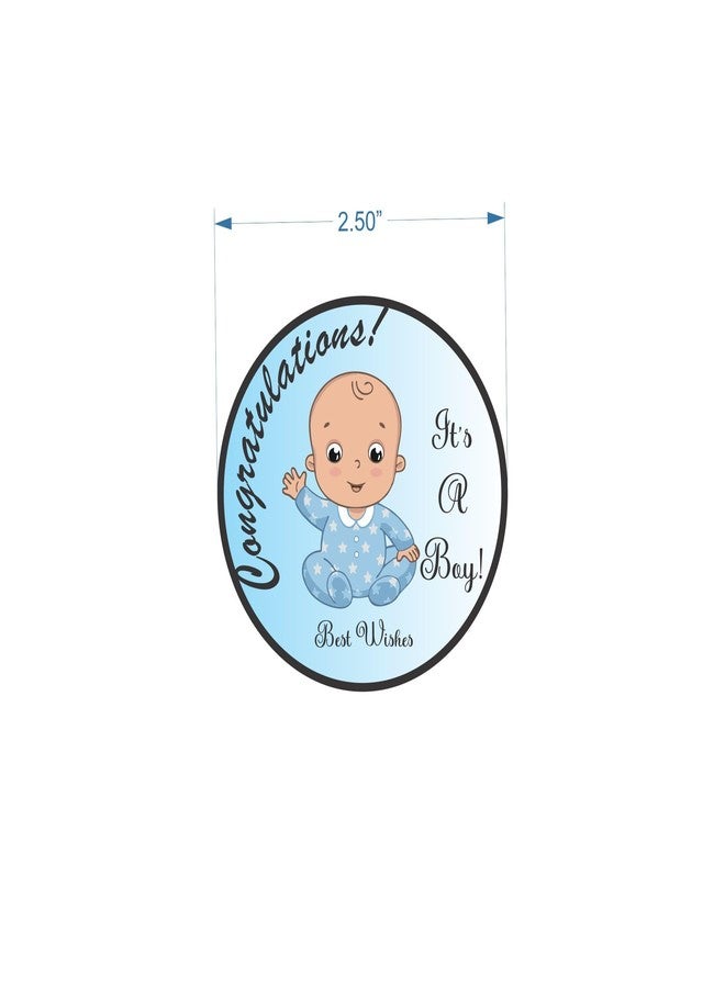The Thrift Store Its a Boy Baby Stickers for Baby Shower Or Baby Sprinkle Party, Baby Shower Kisses Stickers, Baby Shower Blue Favors, Baby Shower Labels, Baby Shower Gift (56 Large 2.50") - Image 2