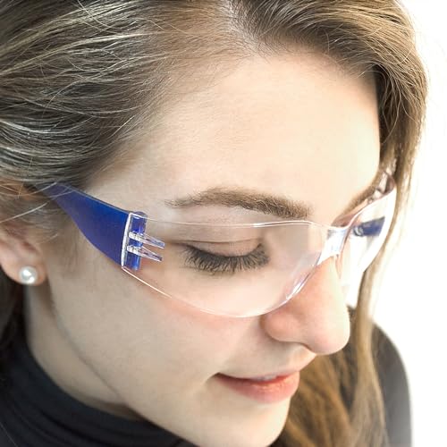 JORESTECH Eyewear Protective Safety Glasses, Polycarbonate Impact Resistant Lens Pack of 12 (Clear/Blue) - Image 5