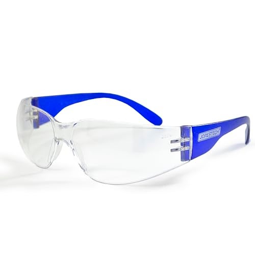 JORESTECH Eyewear Protective Safety Glasses, Polycarbonate Impact Resistant Lens Pack of 12 (Clear/Blue) - Image 3