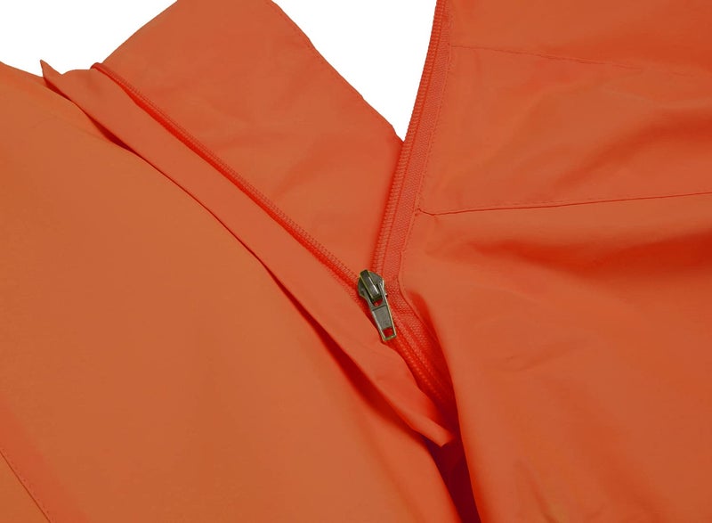 GIISAM Mens Windproof Jacket Waterproof Lightweight Mountain Sport Jacket for Men Hooded Windbreaker Raincoat(Orange,M) - Image 2