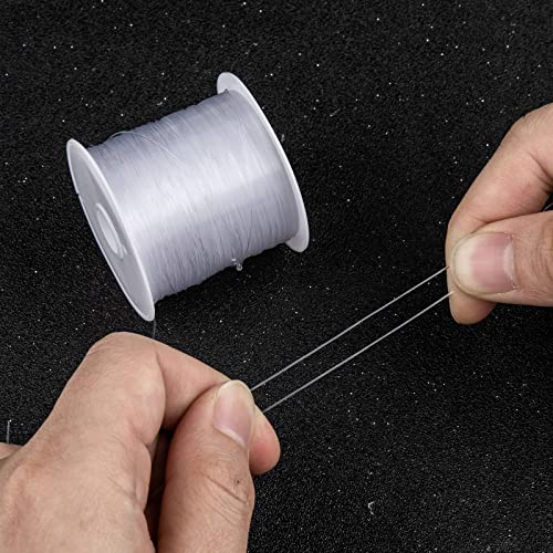 EEE ELECRELIVE 142 Yards/Roll Clear Fishing Wire Invisible String 0.2mm Nylon Transparent Thread Strong Hanging Wire Elastic String DIY Bracelet Necklace Making Crafts - Image 3