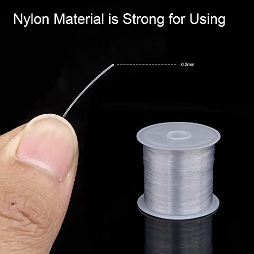 EEE ELECRELIVE 142 Yards/Roll Clear Fishing Wire Invisible String 0.2mm Nylon Transparent Thread Strong Hanging Wire Elastic String DIY Bracelet Necklace Making Crafts - Image 2