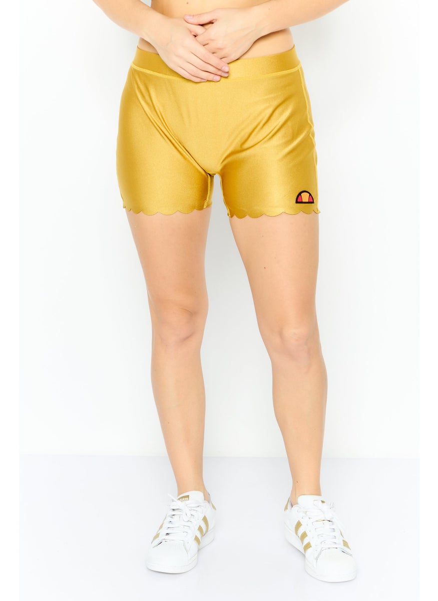 Ellesse Women Sportswear Fit Brand Logo Shorts, Gold  - Image 1