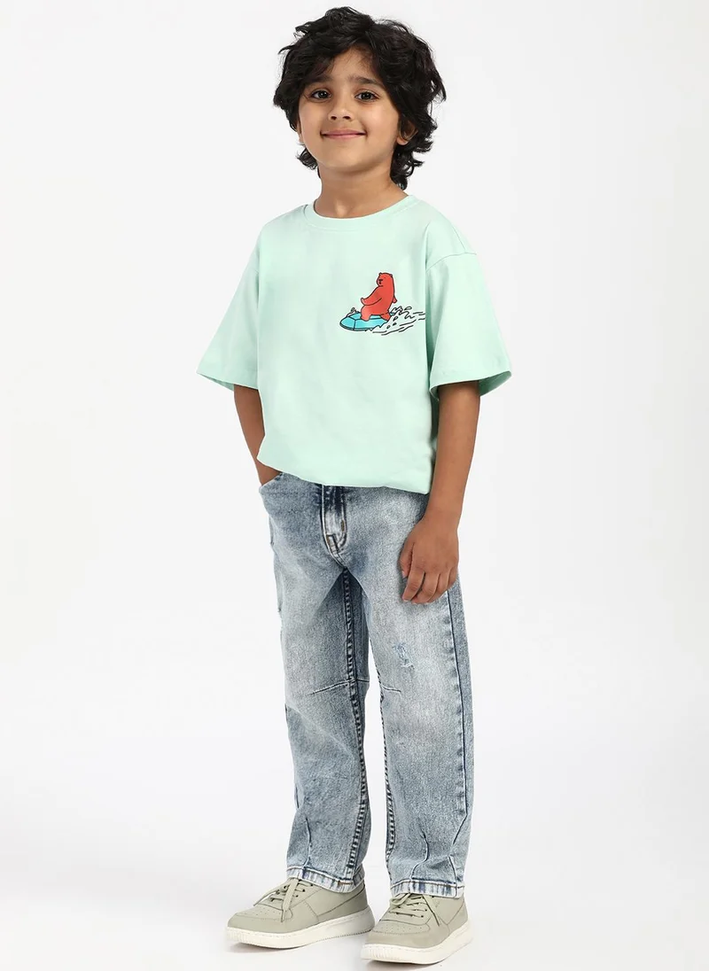 نوتيناتي Nautinati Boys’ Textured Cotton Jeans |Age 2 - 10 Years