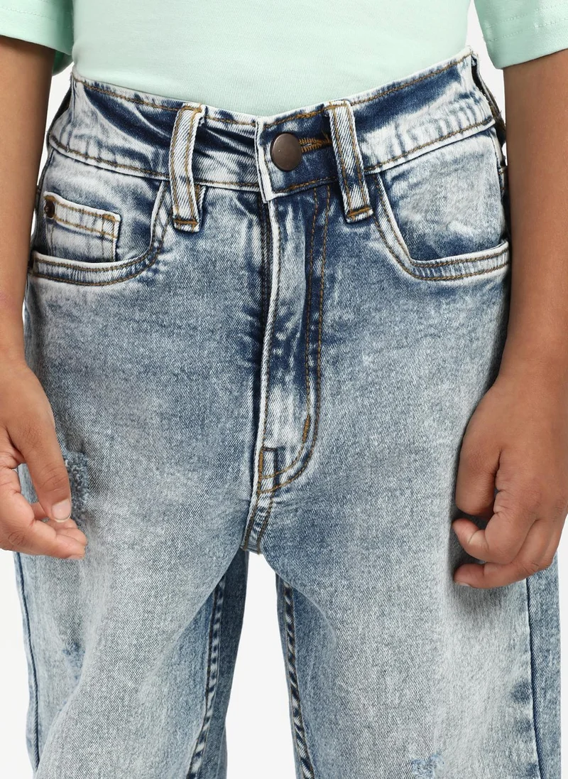 نوتيناتي Nautinati Boys’ Textured Cotton Jeans |Age 2 - 10 Years
