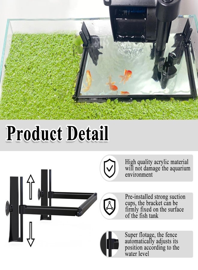 Pryitier Aquarium Floating Plant Barrier, Floating Plant Corral Self Adjusts to Water Level Duckweed Fence Keeps The Floaters Away from The Filter - Image 2