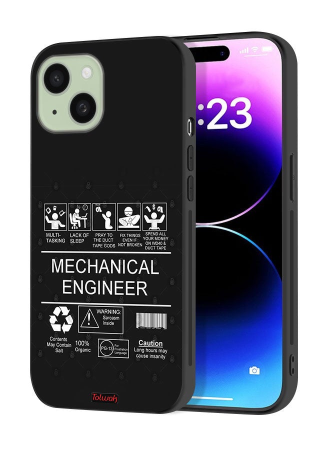 Tolwak Apple iPhone 15 Plus Protective Case Cover Mechanical Engineer Sticker - Image 1