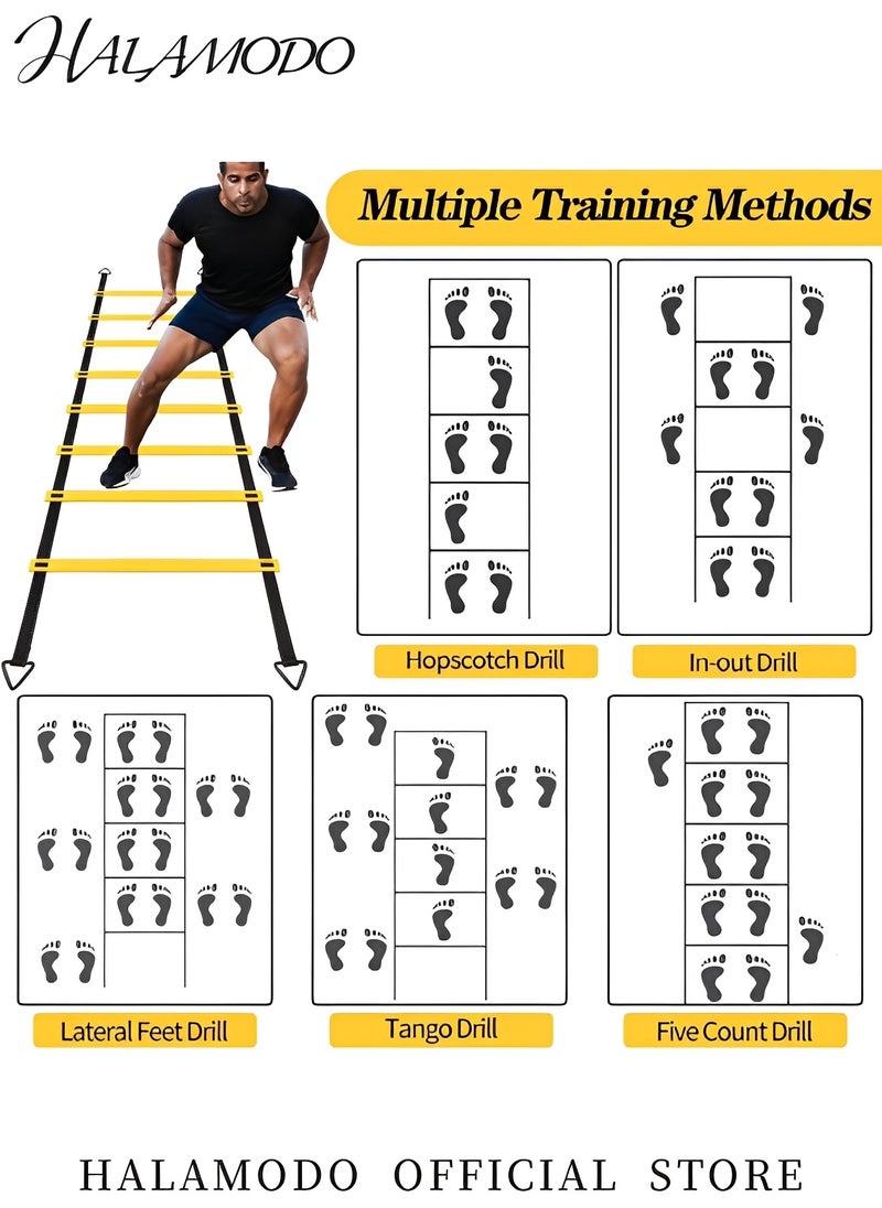 HALAMODO Agility Ladder Speed Training Equipment Quick Ladder Quick Ladder Running Equipment for Soccer Speed Football Basketball Football Soccer Training Equipment for Kids Youth Adults  - Image 3