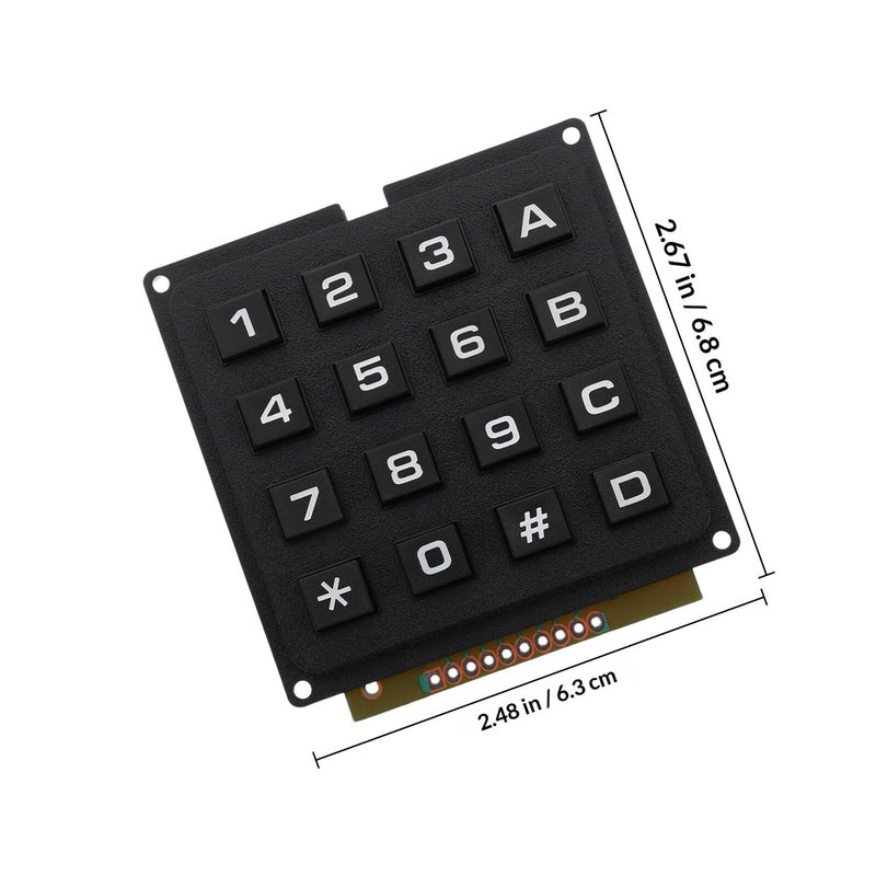 4x4 Membrane Keypad Keyboard Module 16 Key Matrix Array For Microcontroller Electronics - Image 3