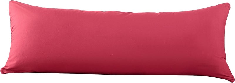 EVOLIVE Ultra Soft Microfiber Body Pillow Cover/Pillowcases 21"x54" with Hidden Zipper Closure (21"x54" Body Pillow Cover, Crimson) - Image 3