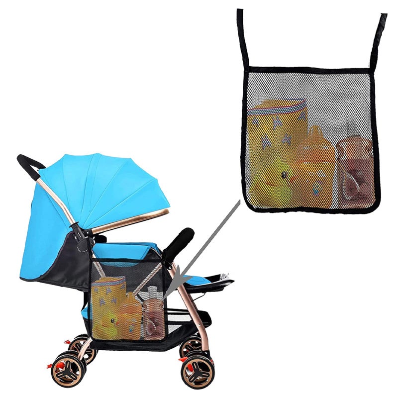 Dogxiong 2 Pack Portable Stroller Hanging Bag, Baby Stroller Organizer, Multifunctional Large Capacity Storage Container Bag for Diaper Bottle Toy, Stroller Hanging Storage Net Bag - Image 5