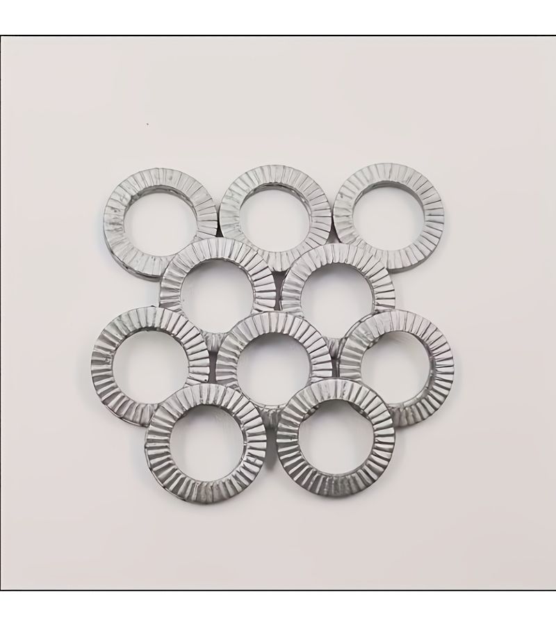 M3-M14 12pcs Double Layer Self-Locking Anti-Loosening Wedge Washers Dacromet Coated - Image 3