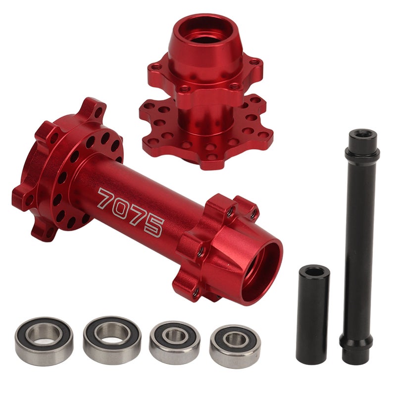 RC Motorcycle Wheel Hex Hubs Aluminum Front Rear Wheel Hex Hub for LOSI 1/4 Promoto MX Electric Motorcycle Modification Upgrade Red - Image 1
