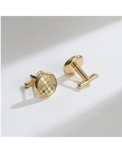 Generic Vintage Patch Copper Cufflinks, Gold-Plated Chrome-Plated Cufflinks For Men's Suits, Business Formal Shirts And Accessories  - Image 1