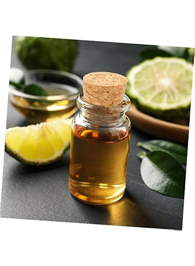30pcs Glass Bottle Cork Wood Crafts Mini Bottles of Clear Bottles Decorative Cork Stoppers Cloche Glass Dome Natural Wine Corks Wood Plugs Wine Bottle Sealing Cover Grape - Image 2
