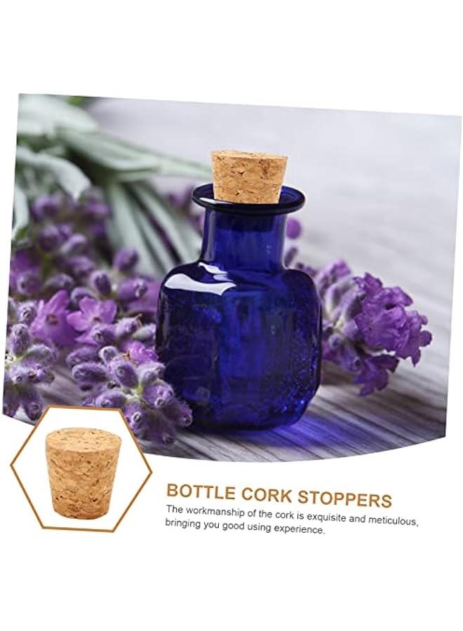 30pcs Glass Bottle Cork Wood Crafts Mini Bottles of Clear Bottles Decorative Cork Stoppers Cloche Glass Dome Natural Wine Corks Wood Plugs Wine Bottle Sealing Cover Grape - Image 4
