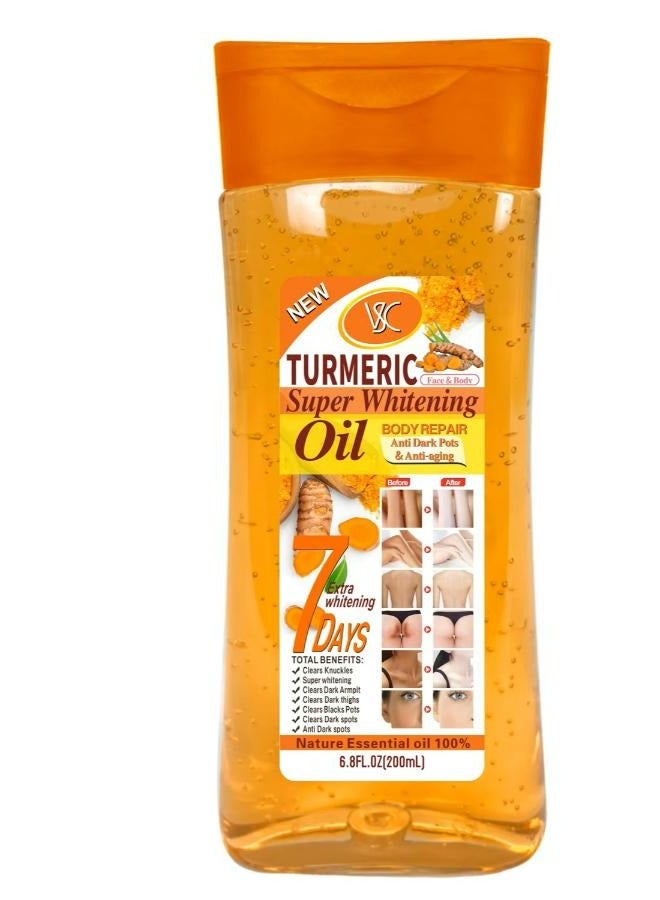 في إس سي زيت الكركم لتبييض الجسم وإصلاحه 200 مل