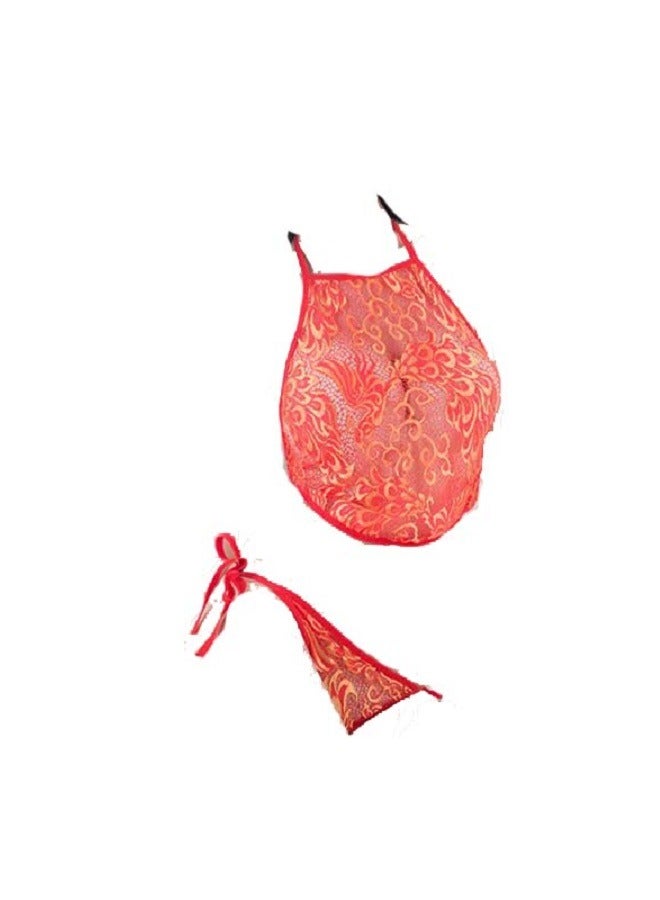 Women Floral Lace Sleepwear Bra and Panty  Lingerie Set  - Image 4