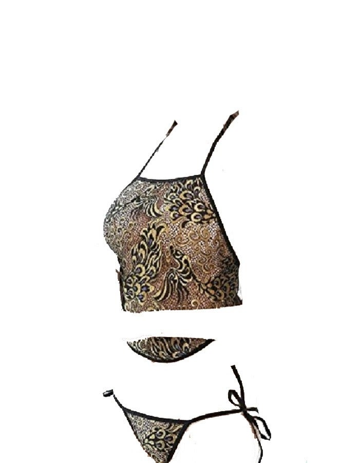 Women Floral Lace Sleepwear Bra and Panty  Lingerie Set  - Image 5