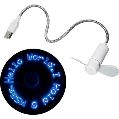 PowerTRC LED Programmable Message Fan with Customized Drawing - USB Powered (Blue Led) - Image 1