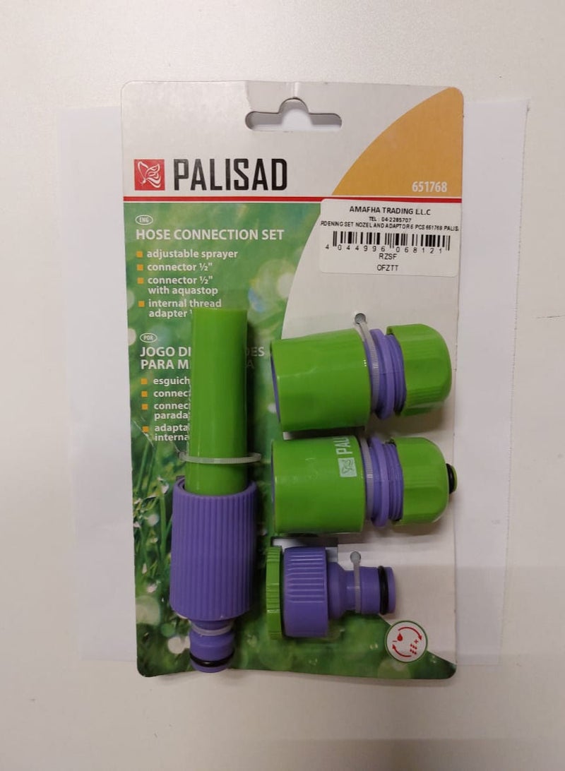 PALISAD 4-Piece Adjustable Sprayer With Hose Connectors Set 