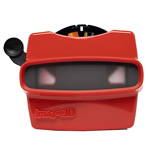 IMAGE3D Custom Viewfinder Reel Plus RetroViewer - for Kids, & Adults, Classic Toys, Slide Viewer, Retro, Vintage, May Work in Old Toys (Red) - Image 1