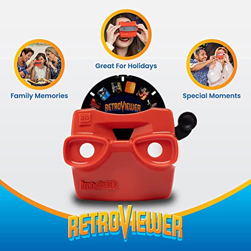 IMAGE3D Custom Viewfinder Reel Plus RetroViewer - for Kids, & Adults, Classic Toys, Slide Viewer, Retro, Vintage, May Work in Old Toys (Red) - Image 2