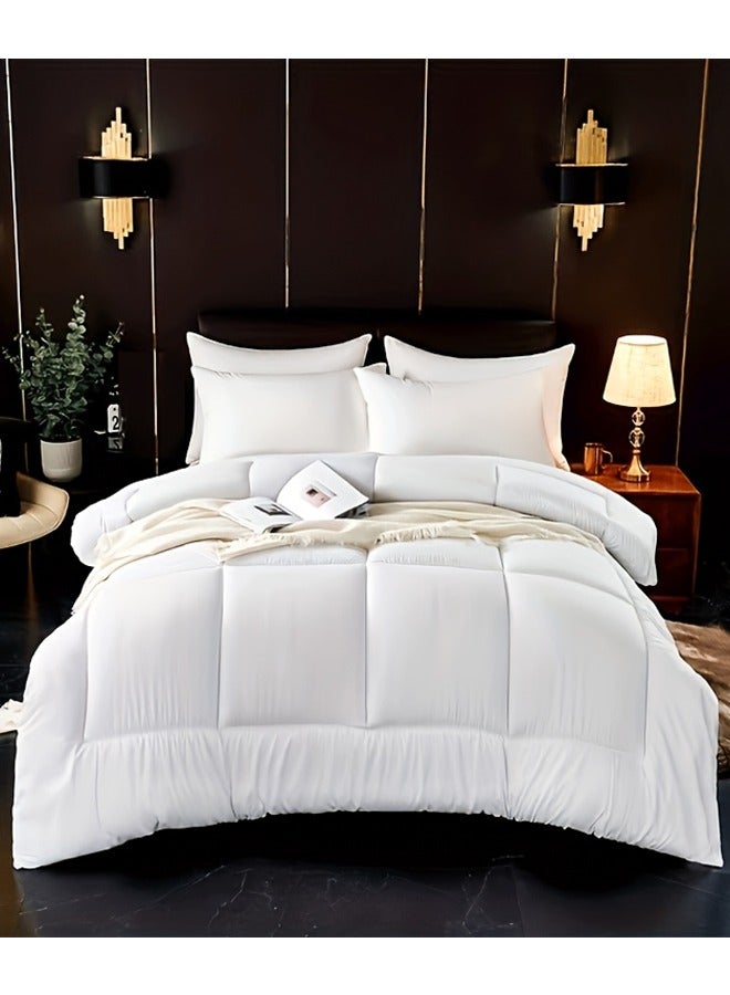 زي سي إم - هابي مجموعة مفارش سرير فاخرة مزدوجة المصقولة لجميع المواسم، راحة فائقة النعومة ونمط متين - لحاف سرير ممتاز مثالي للنوم الساخن (150 × 200 سم) - Image 1