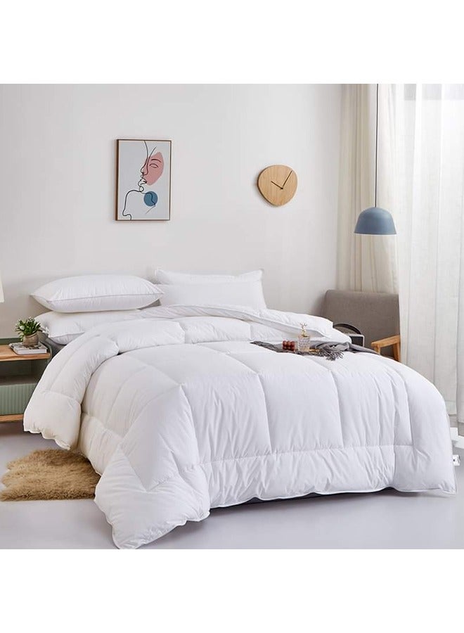 زي سي إم - هابي مجموعة مفارش سرير فاخرة مزدوجة المصقولة لجميع المواسم، راحة فائقة النعومة ونمط متين - لحاف سرير ممتاز مثالي للنوم الساخن (150 × 200 سم) - Image 5