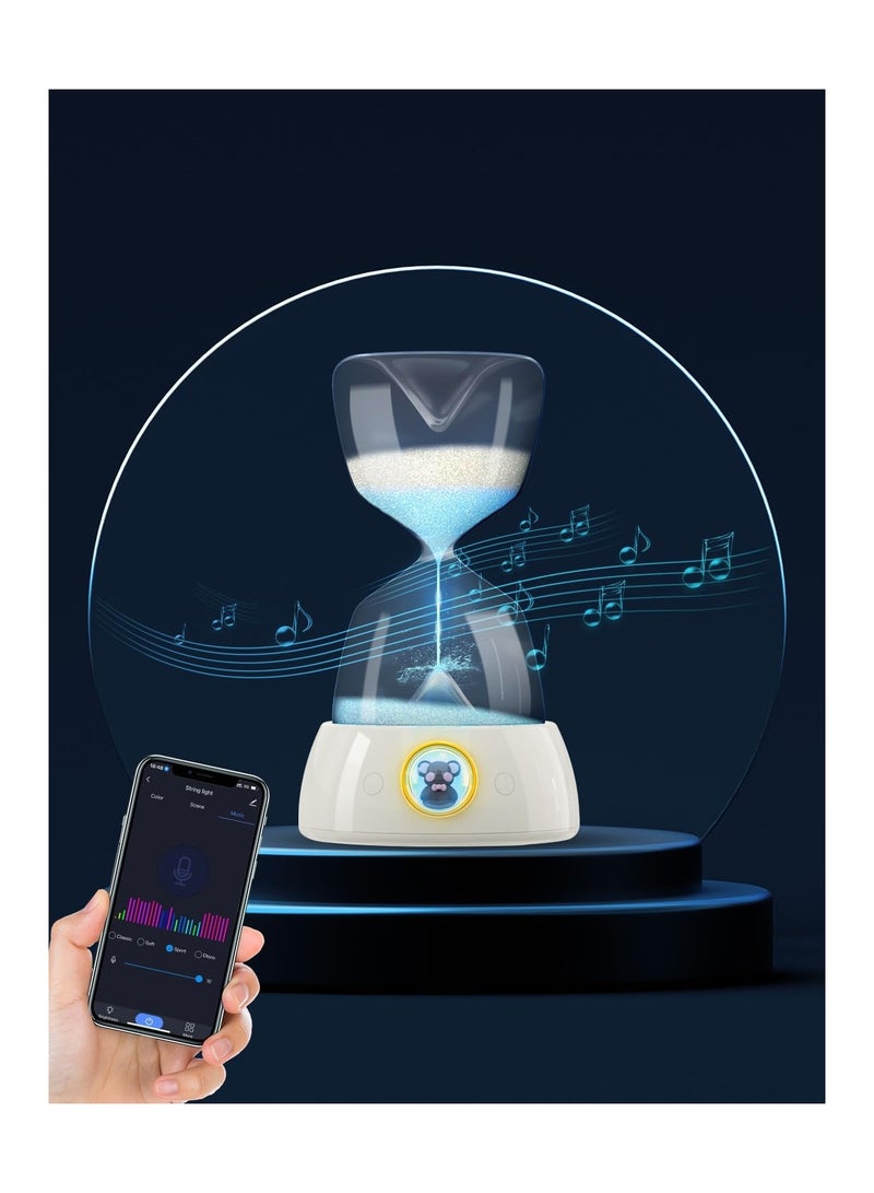 SYOSI Touch Bedside Table Lamp, Atmosphere Lamp, Colorful Lamp with Bluetooth Speaker, Lights with Moving Sand Art, Romantic Gifts for Loved Ones, Night Lights for Bedroom/Baby Nursery/Living Room - Image 1