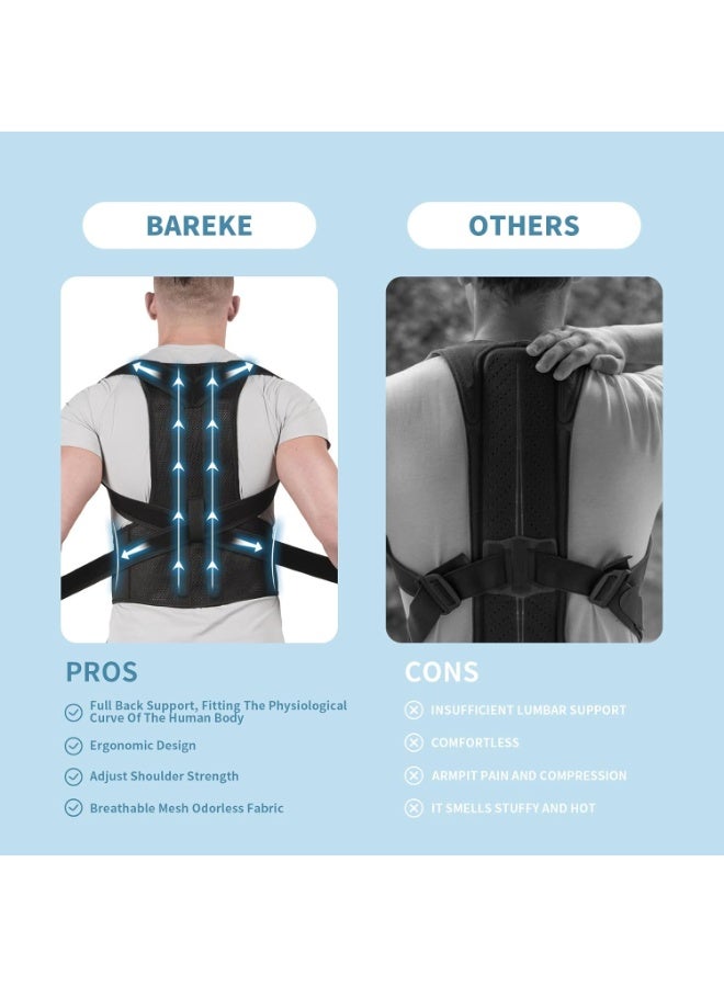 Generic Bariki Posture Corrector for Women and Men, Full Back Brace for Back Pain Relief, Scoliosis and Humpback Correction, Black - Image 2