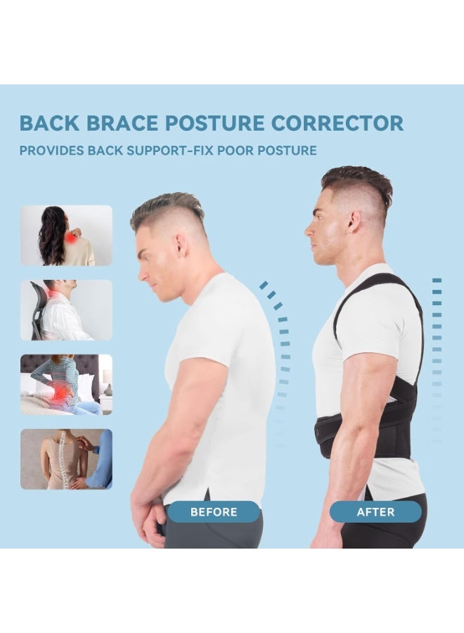 Generic Bariki Posture Corrector for Women and Men, Full Back Brace for Back Pain Relief, Scoliosis and Humpback Correction, Black - Image 3