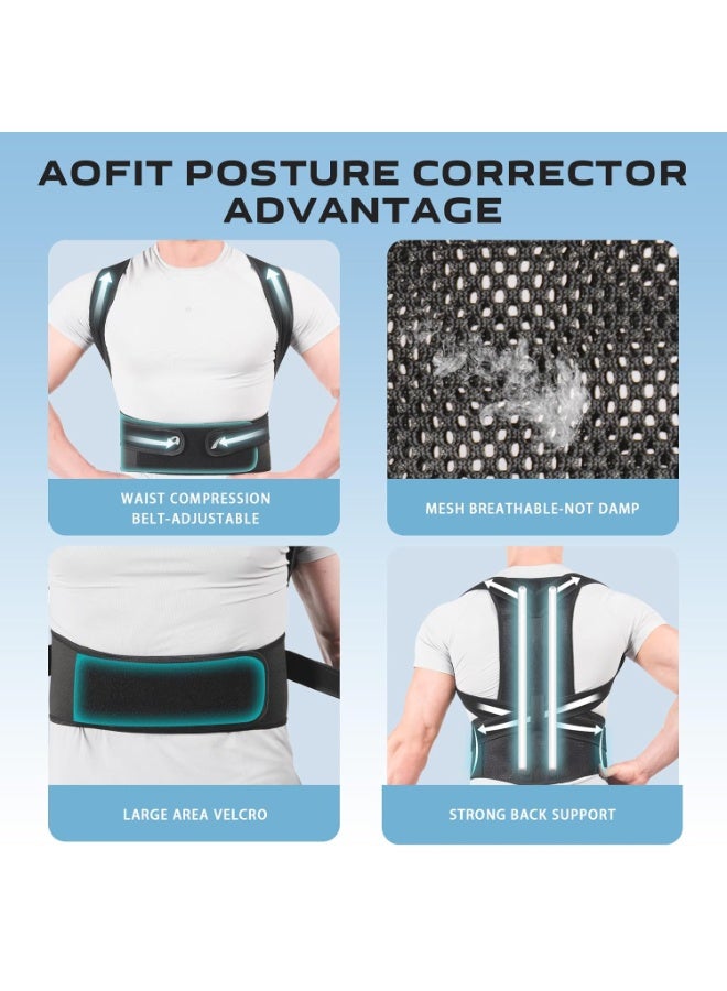 Generic Bariki Posture Corrector for Women and Men, Full Back Brace for Back Pain Relief, Scoliosis and Humpback Correction, Black - Image 4