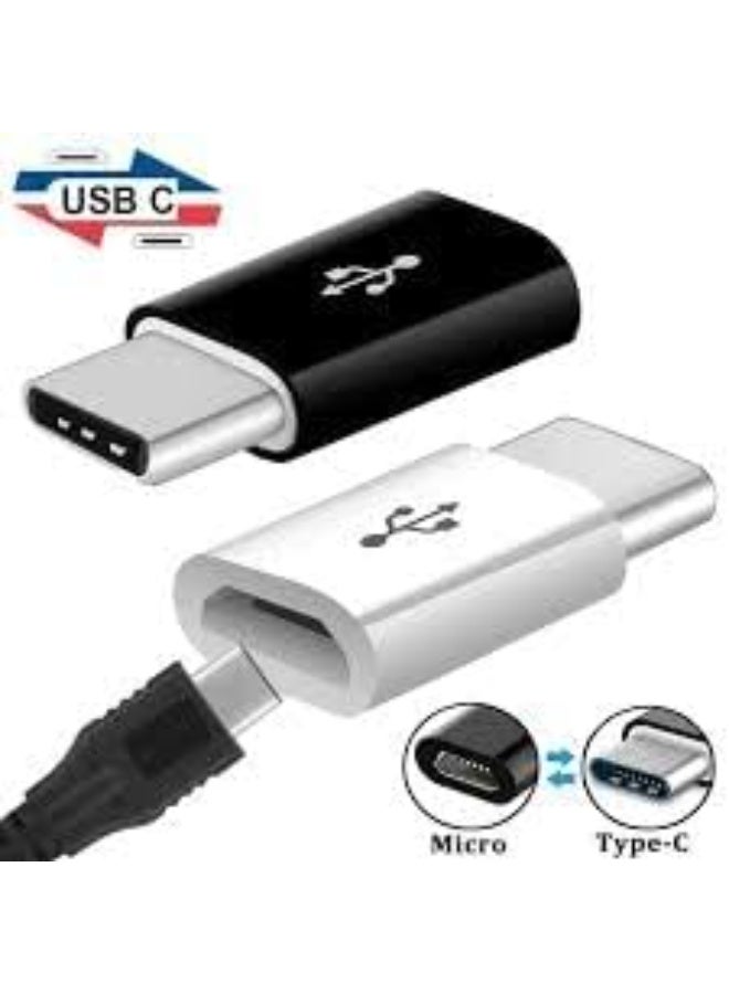 mysouqeg store Micro to Type C Adapter (Black) - Pack of 1Pc - Image 2