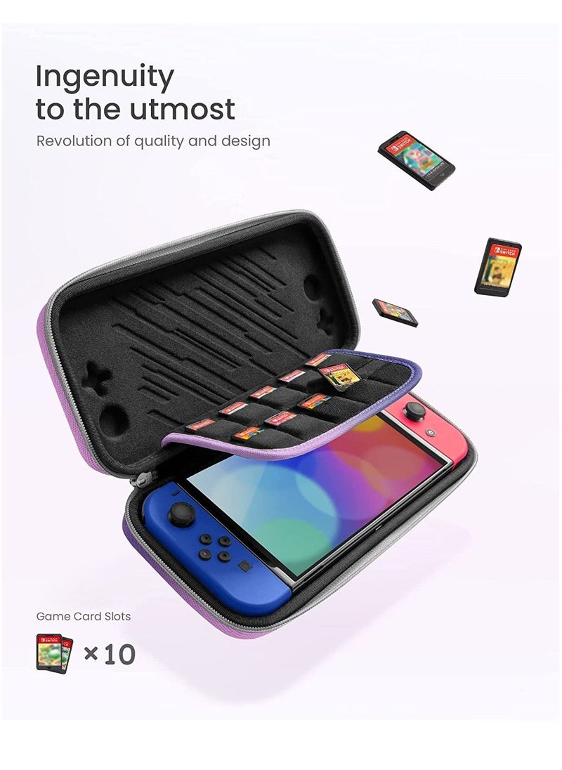 Tomtoc Tomtoc Slim Case for Carrying Accessories Protective Sleeve with 10 Game Cartridges Iris Purple  - Image 4