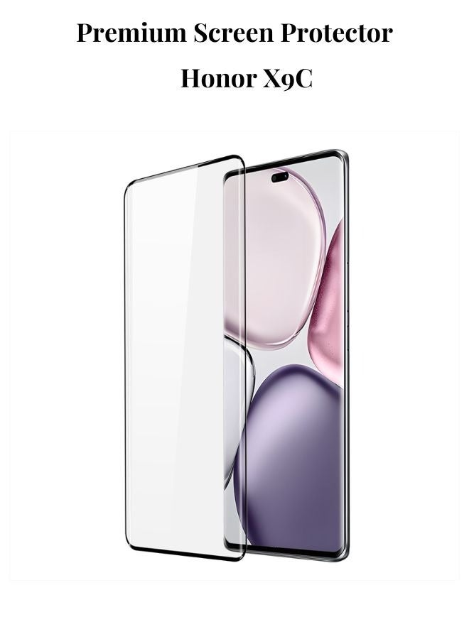 PROMASS Honor X9c 5G 2024 - Nano Ceramic Full Glue Full Cover Flexible Screen Protector Clear/Black - Image 1