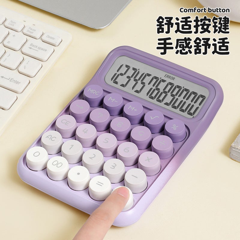 2025 Voice High Color Value Mechanical Keyboard Calculator Student Exam Special Portable Computer 12-Bit Large Screen - Image 5