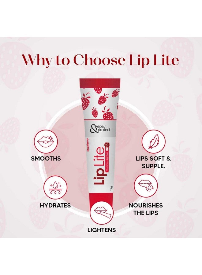 Leeford Liplite Moisturizing Lip Balm With Spf-15 Combo Pack Of 6 (15G Each)- Enriched With Almond,Jojoba Oil & Vitamin E, For Hydrate & Moisturization, Helps In Repair Cracked & Chapped Lips - White - Image 3