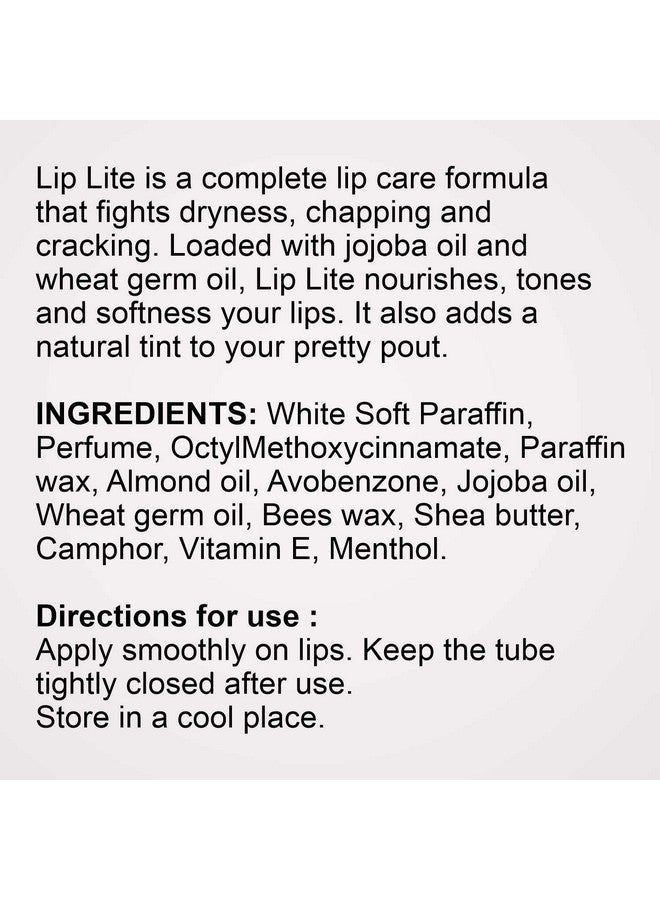 Leeford Liplite Moisturizing Lip Balm With Spf-15 Combo Pack Of 6 (15G Each)- Enriched With Almond,Jojoba Oil & Vitamin E, For Hydrate & Moisturization, Helps In Repair Cracked & Chapped Lips - White - Image 2