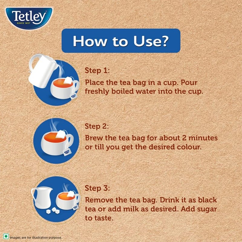 Tetley شاي تيتلي الأسود الأصلي - 250 كيس شاي، 425 جرام، عبوة واحدة - Image 5